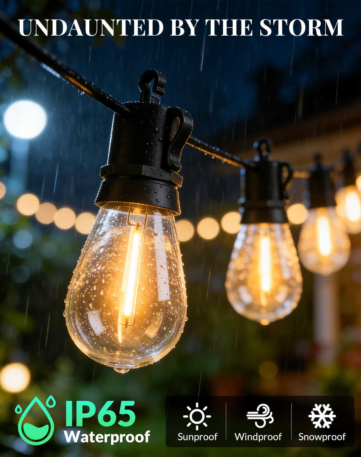 BYGUQ Shatterproof S14 bulbs provide safe, durable porch illumination.