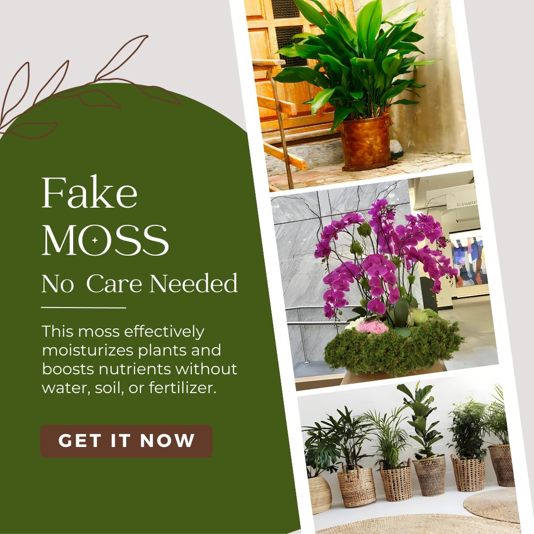 BYHER green moss floral arrangements gain natural texture and fullness.