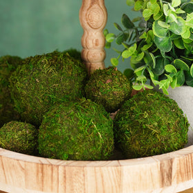 BYHER moss balls bring modern accents to shelves, bowls, and mantels