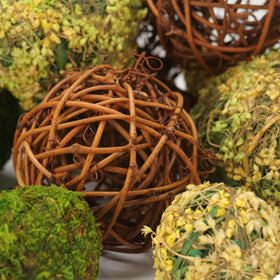 BYHER preserved flower ball, 9 cm, long-lasting natural decor ideal for year-round styling.