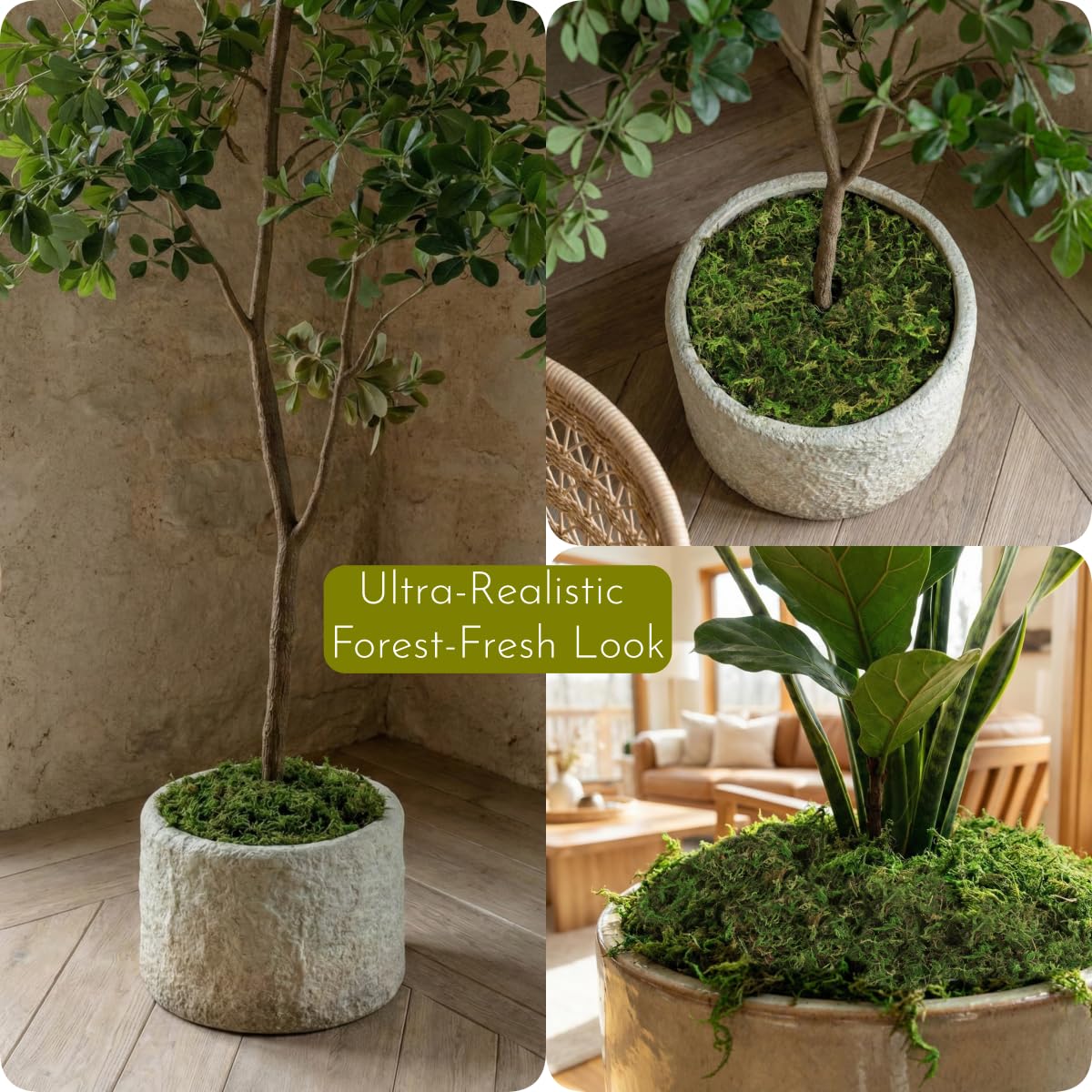 BYHER wedding centerpiece moss displays natural-looking greens for elegant decor.