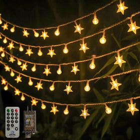 BYIZO Crystal Globe and Star Lights create a warm glow for any space.