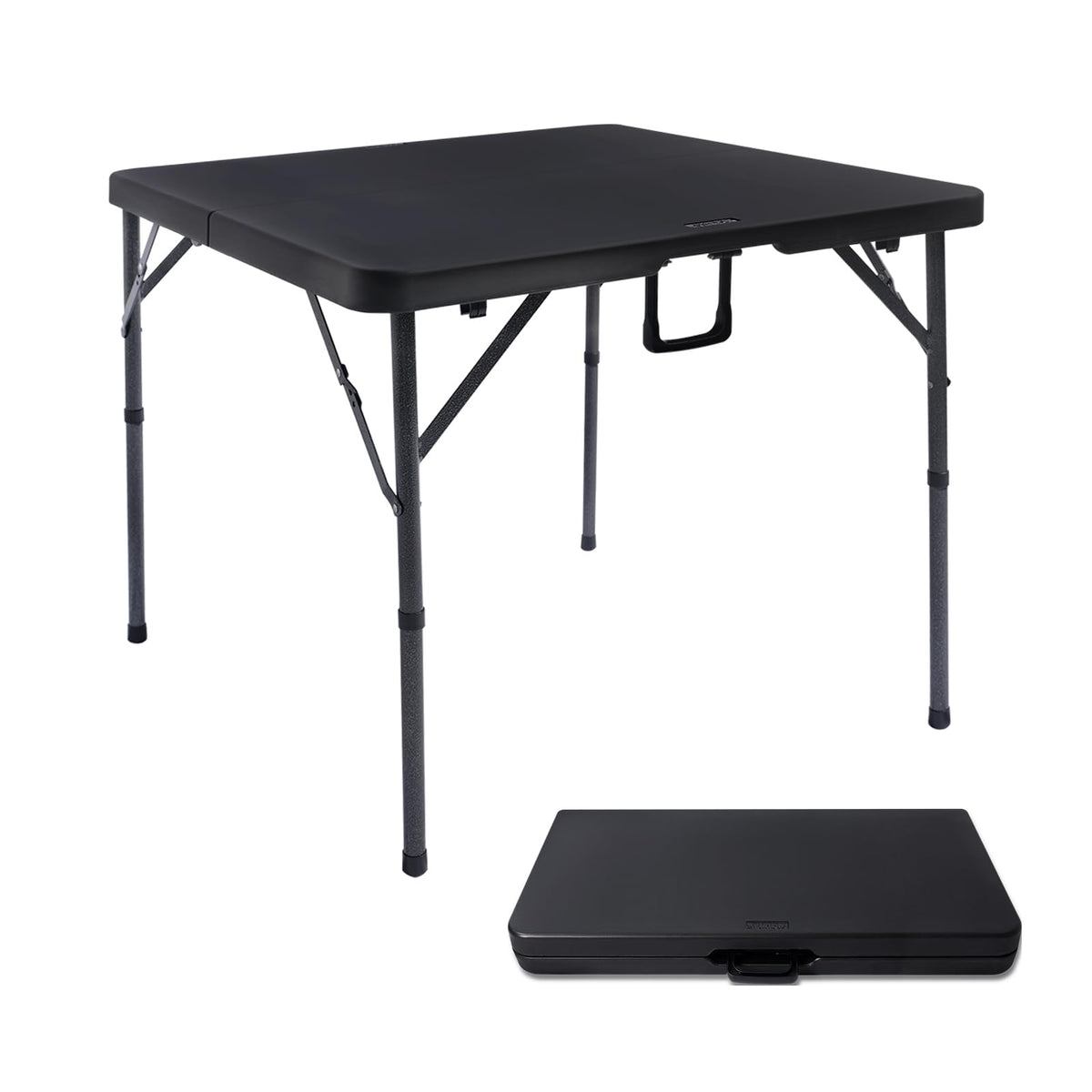 Byliable 34-square folding table closed for compact storage