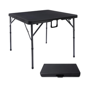 Byliable 34-square folding table closed for compact storage