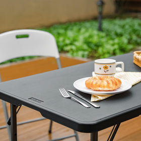 Byliable folding table compact folded size saves trunk and closet space