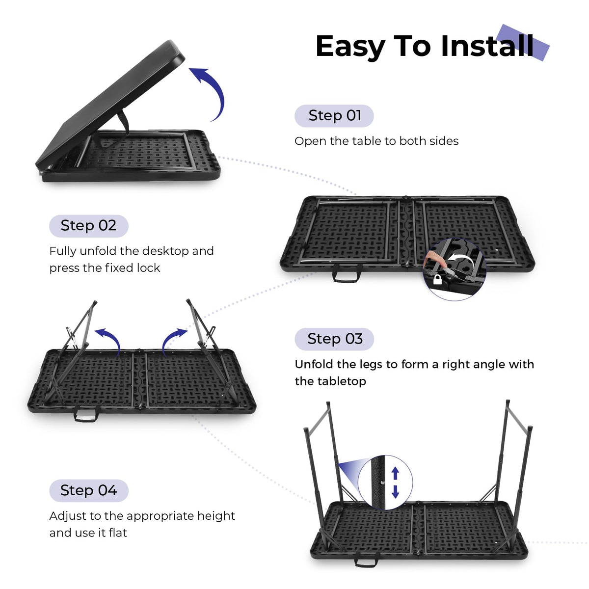 Byliable folding table multi-use design fits camping, parties, and casual dining