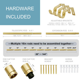 Byondeth aluminium-finials flash-gold finish adds a touch of contemporary elegance.