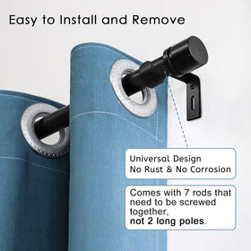 Byondeth curtain rod 1-inch diameter provides sturdy support for heavy drapes