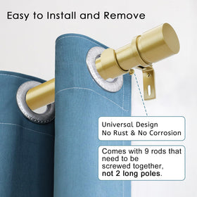 Byondeth curtain-rod 1-inch-diameter highlights sturdy, durable construction for reliable curtain support.