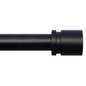 Byondeth adjustable-length curtain rod in black for flexible window coverage