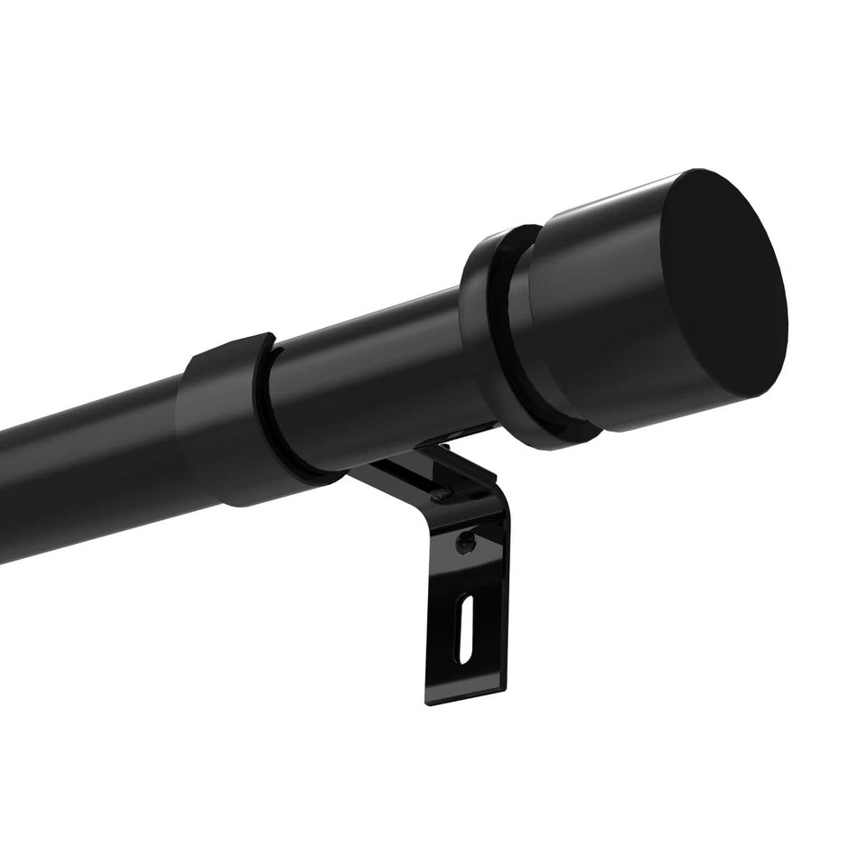 Byondeth curtain rod extendable length assembly showing adjustable fit for windows.
