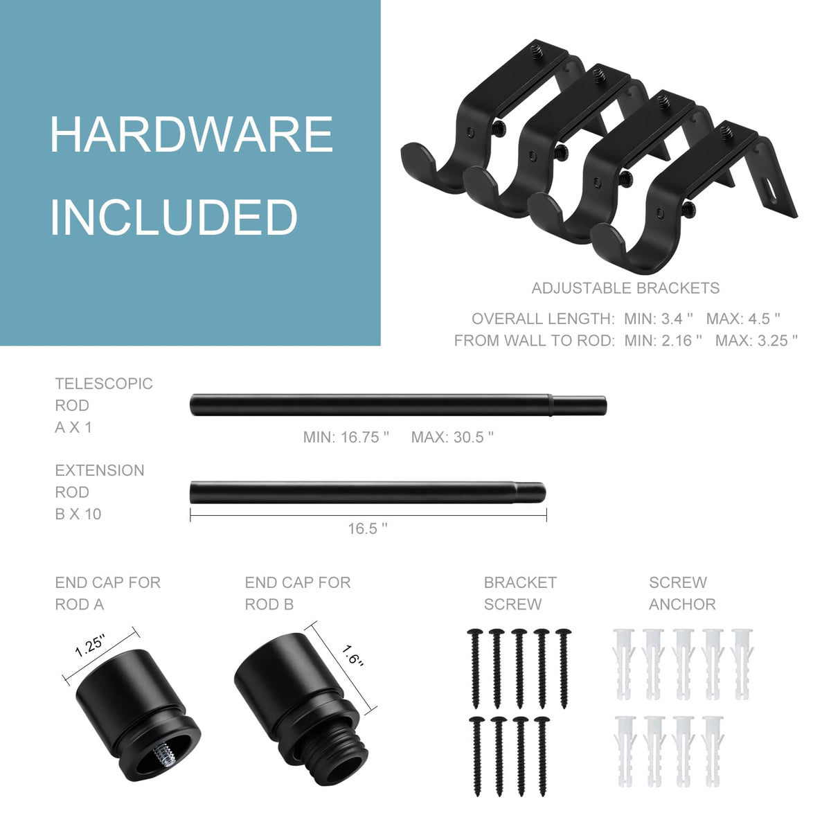 Byondeth hardware included for fast, drama-free installation