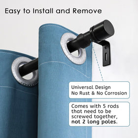 Byondeth 1-inch diameter curtain rod close-up for stability