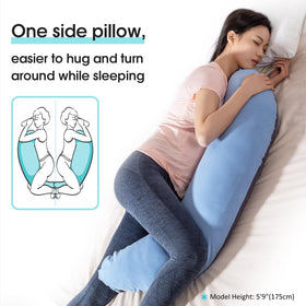 BYRIVER 39-inch C-shaped pillow arm-support for relaxed posture.