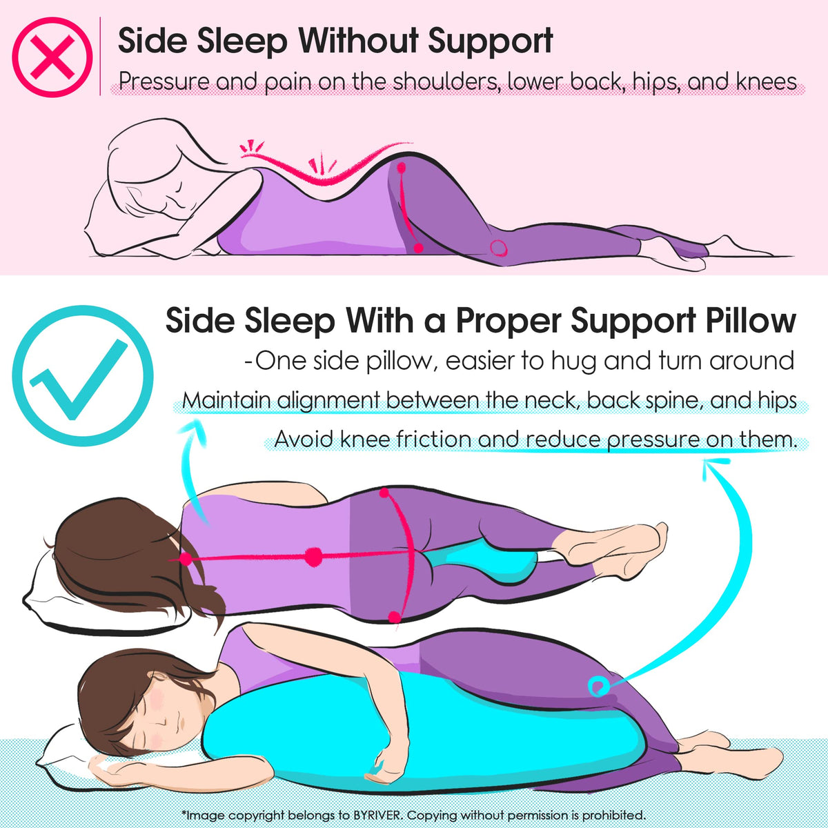 BYRIVER hypoallergenic-fill pillow stays fluffy for nightly comfort.
