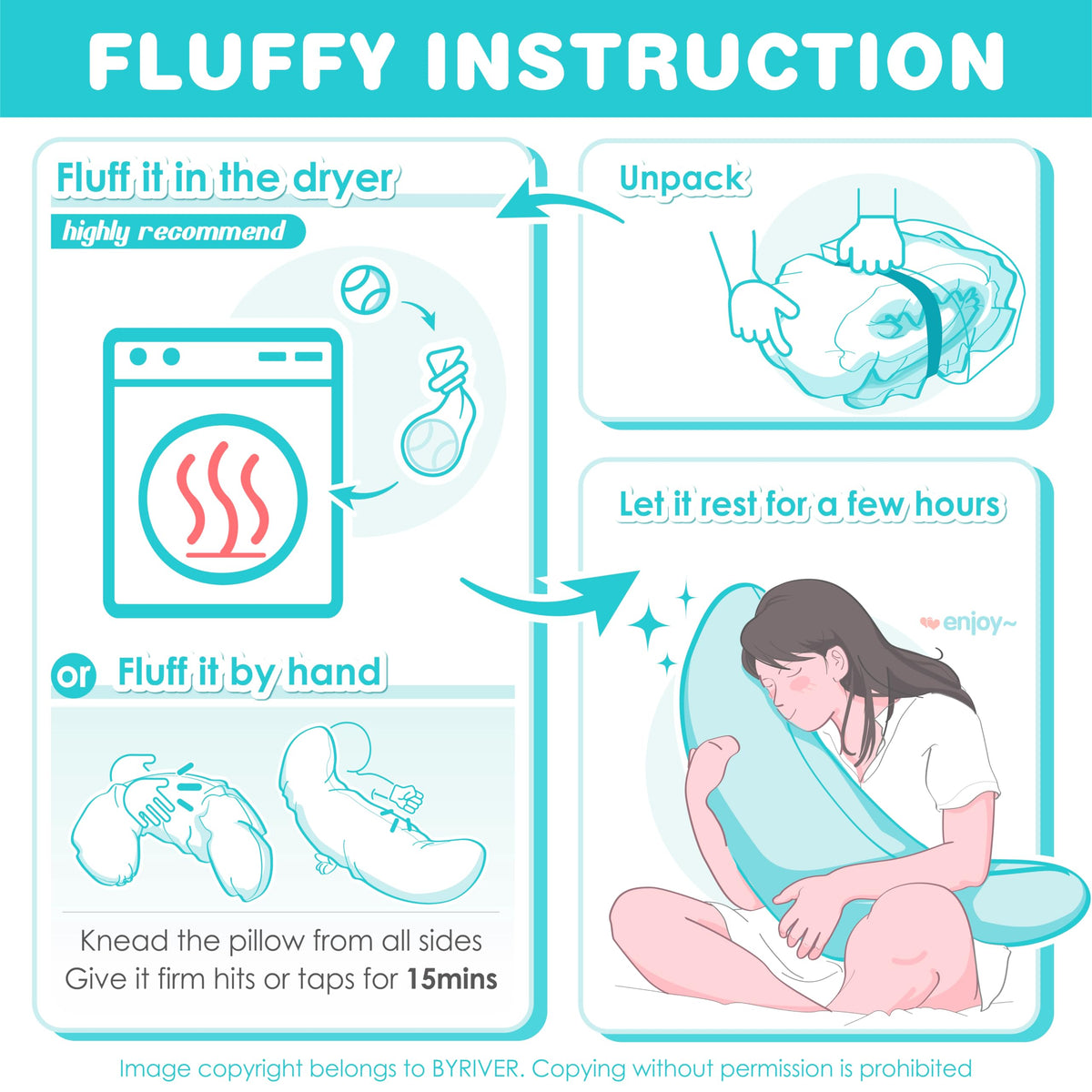 BYRIVER travel-friendly body pillow for on-the-go comfort.