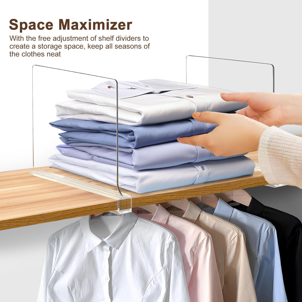 BYSOQIJAH clear acrylic dividers provide neat, transparent organization.