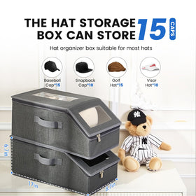 BYSOQIJAH dust-proof hat storage protects caps from dust and crushing.