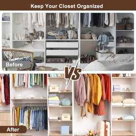 BYSOQIJAH packaged set includes 10 dividers for complete closet organization.
