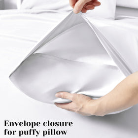 BYSURE white pillowcase with reinforced stitching enhances durability