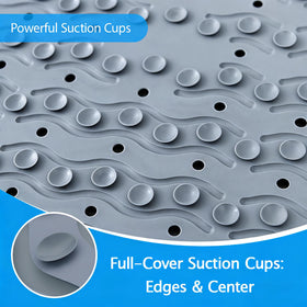 BYTANA soft TPE luxury underfoot delivers cushioned support in the tub.