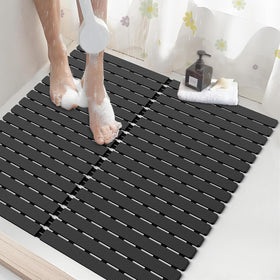 BYTANA shower mat with 236 suction cups ensures secure footing on wet surfaces