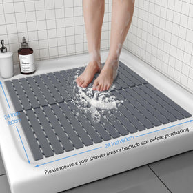 BYTANA shower mat 24-inch square fits most tubs and showers.