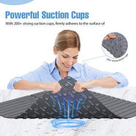 BYTANA shower mat drain holes demonstrate quick dry design reducing pooling.