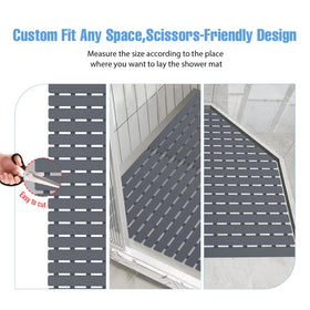 BYTANA shower mat wide coverage supports various bathroom layouts.