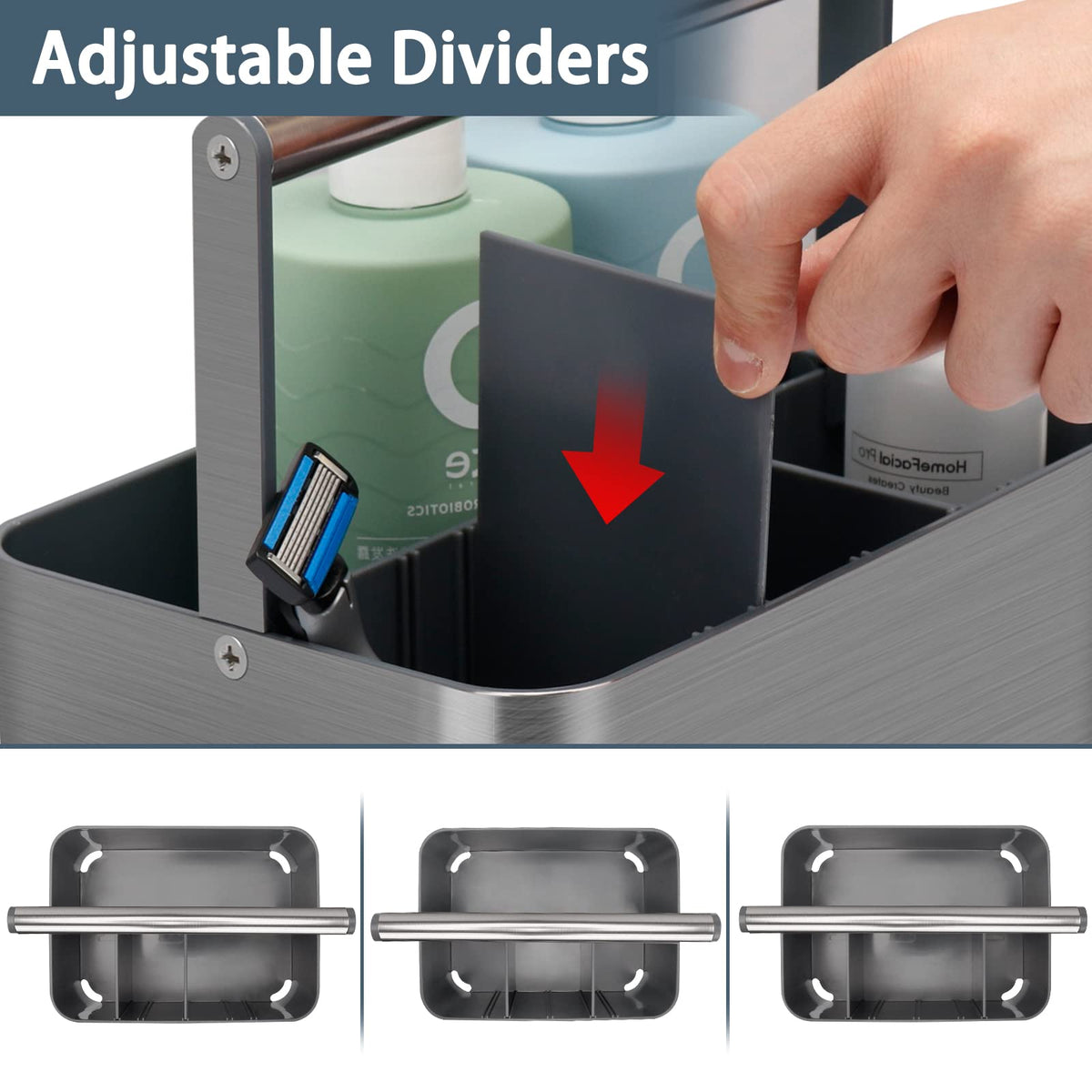 BYUNER durable ABS shower caddy resists rust and water exposure in dorms.
