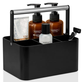 BYUNER black shower caddy with handle for easy transport