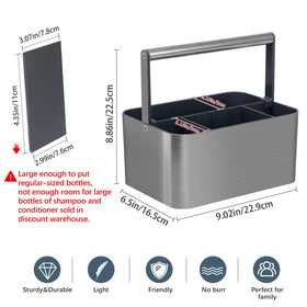 BYUNER dorm shower organizer adjustable dividers allow customized storage.