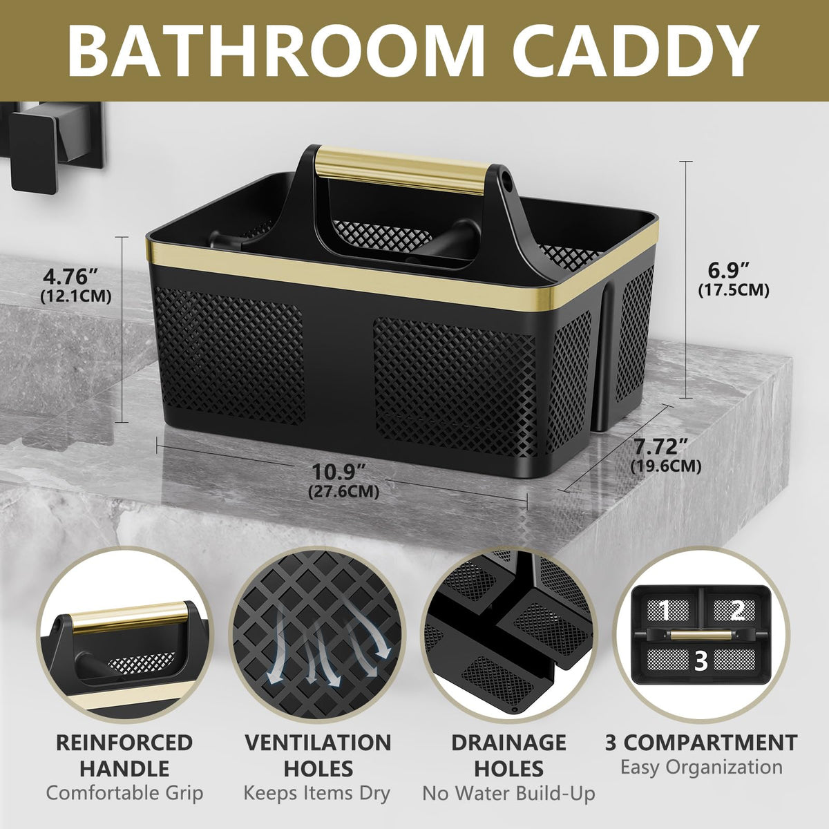 BYUNER portable dorm shower caddy organized for compact spaces