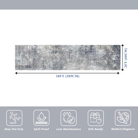 BYYVOO stain-resistant low-pile runner suitable for high-traffic areas
