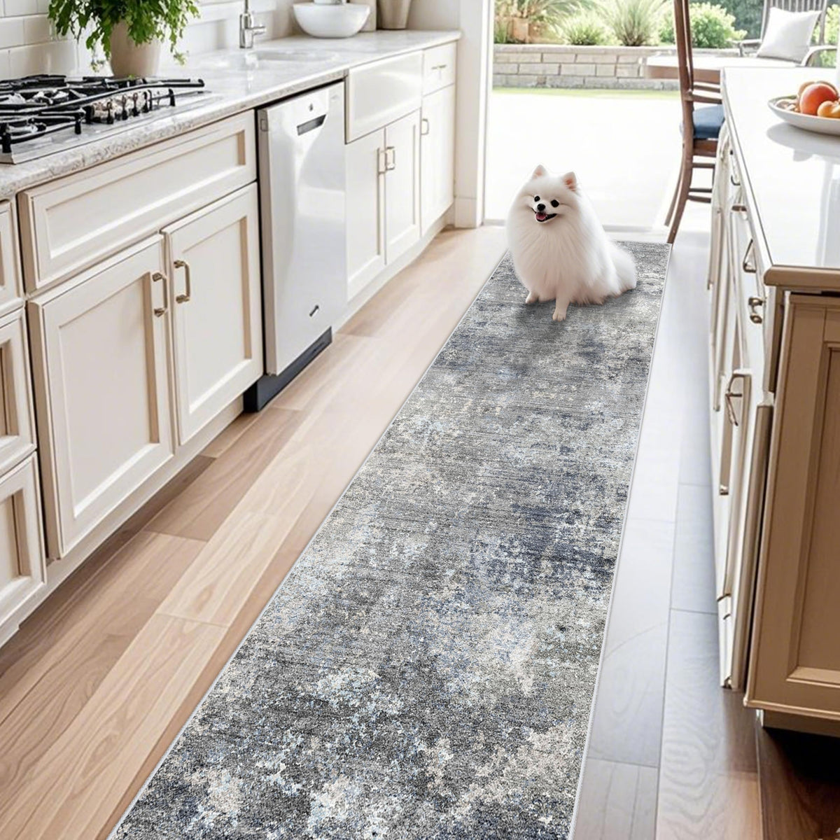 BYYVOO 2x10 ft washable hallway runner with non-slip backing for busy hallways