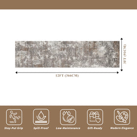 BYVYVOO 3x12ft runner showing textured backing improves traction