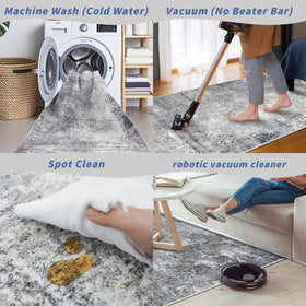 BYYVOO versatile 3x6 runner for bedroom, hallway, or kitchen with durable fabric.