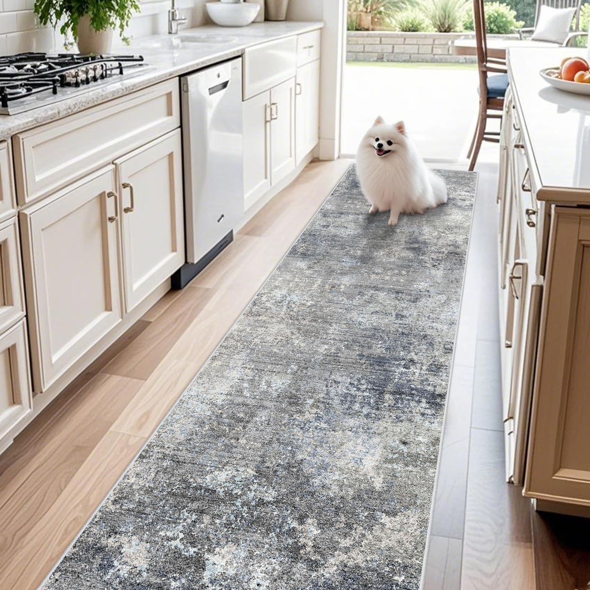 BYYVOO hallway runner 3x10 blue grey for a welcoming entryway look