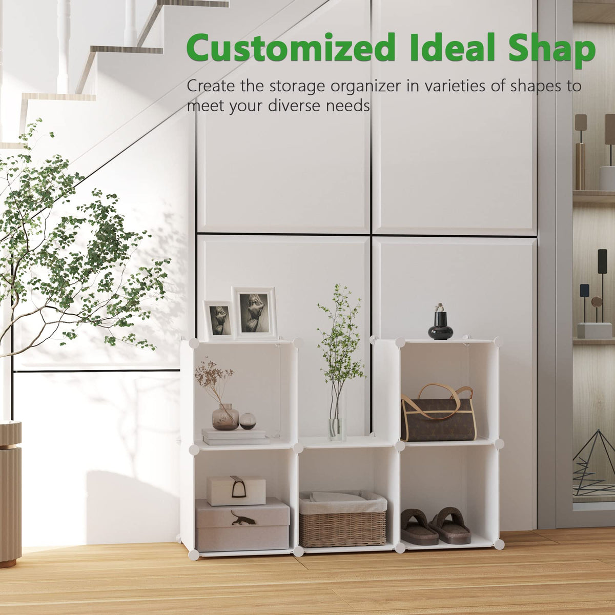 C&AHOME cube stackable frames support 11 lb per cube.