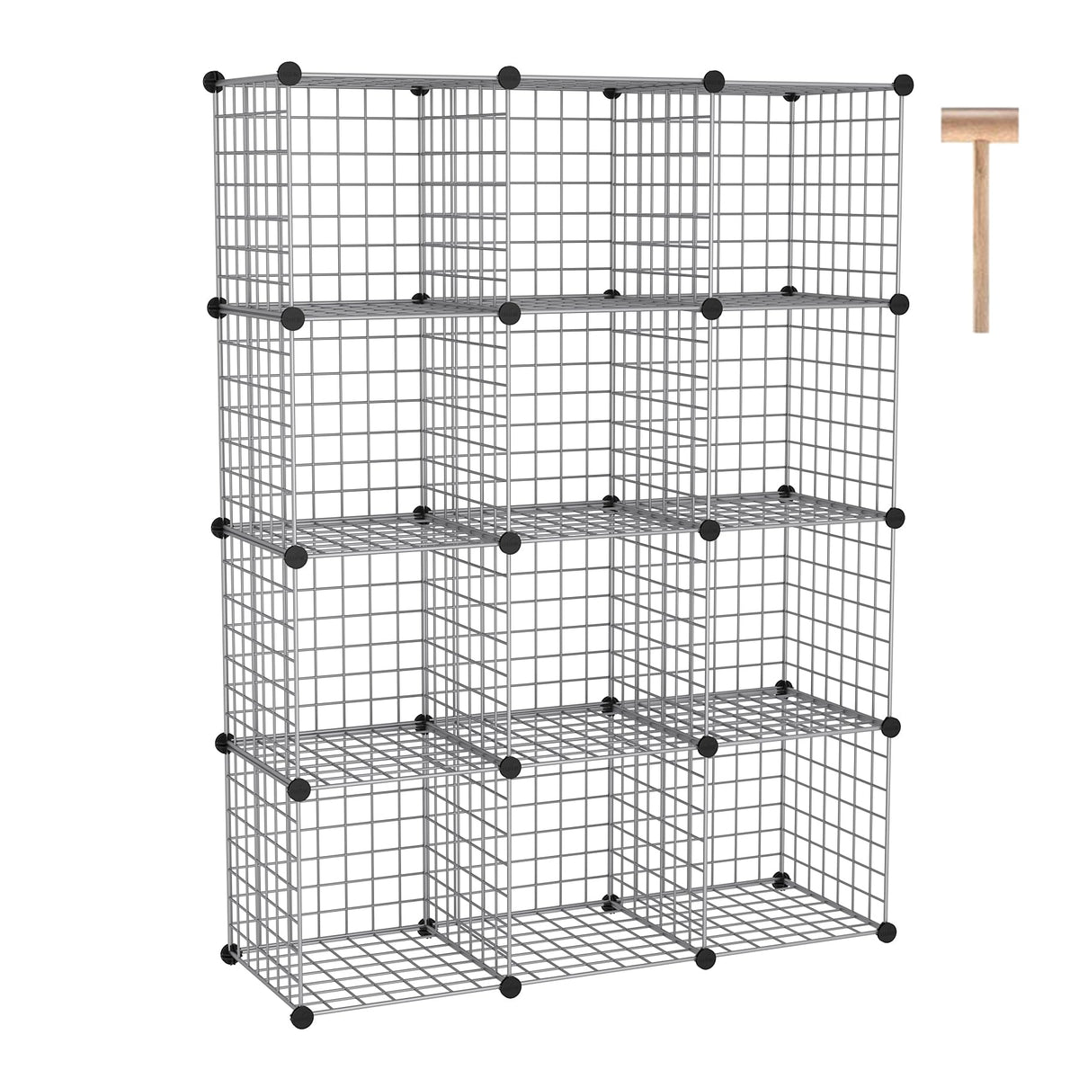 C&AHOME Wire Cube Storage assembly for quick setup and flexible organization.