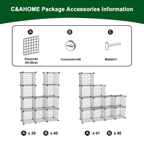 C&AHOME Wire Cube Storage bedroom storage for clothes and essentials.