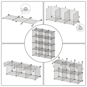 C&AHOME Wire Cube Storage easy assembly with clear instructions.