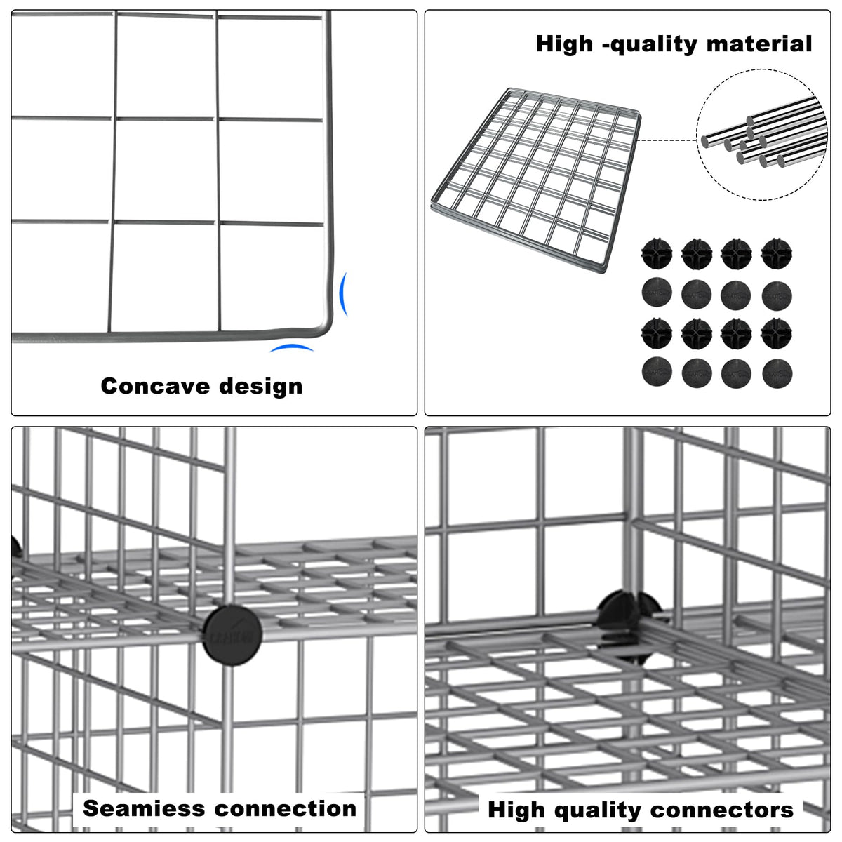 C&AHOME Wire Cube Storage office organization for supplies and documents.