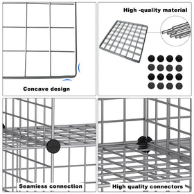 C&AHOME Wire Cube Storage office organization for supplies and documents.