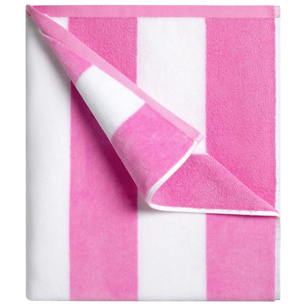 cabanana large oversized beach towel in pink stripes for beach days