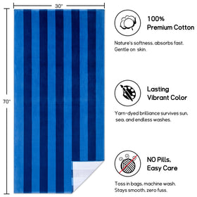 Cabanana stripe pattern towel highlights bold colors for coastal lounging