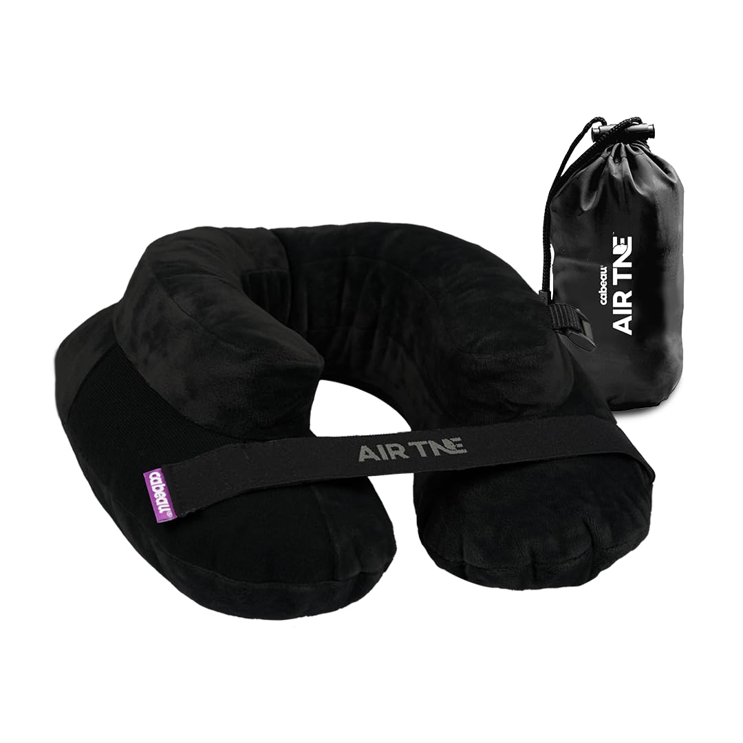Cabeau Air TNE headcatch-strap for a secure, customizable neck fit.