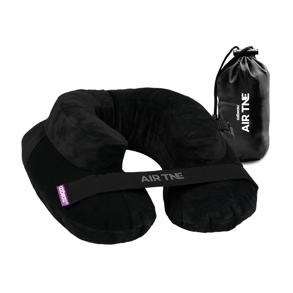 Cabeau Air TNE headcatch-strap for a secure, customizable neck fit.
