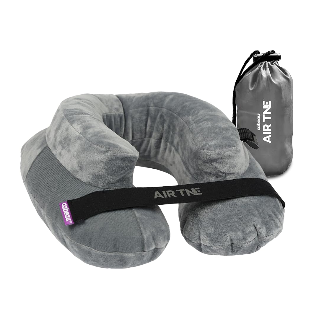Cabeau Air TNE travel pillow compact case keeps it secure and portable.