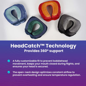 HeadCatch chinstrap on Cabeau Evolution Earth Deluxe for secure, adjustable fit.
